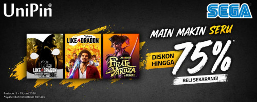 Like a Dragon dan Yakuza hadir di UniPin! Diskon hingga 75%!